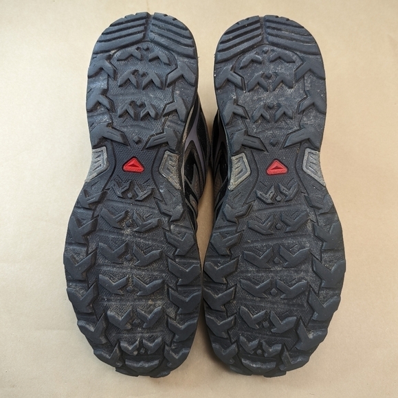 Salomon X Ultra Mid Gortex Black Gray Hiking Boots  Ortholite Men's Size 10The - Picture 11 of 11